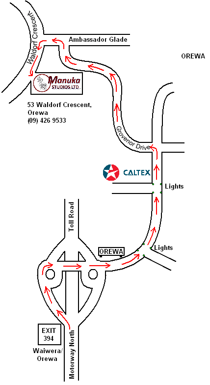 Manuka Studios Map 